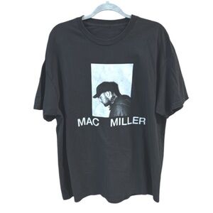 Mac Miller Black Graphic T-Shirt with his image graphic size XXL  licensed